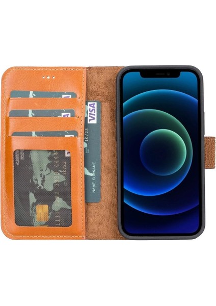 Apple iPhone 13 Mini Uyumlu Deri Cüzdanlı Kılıf RST2EF Taba fiyatları