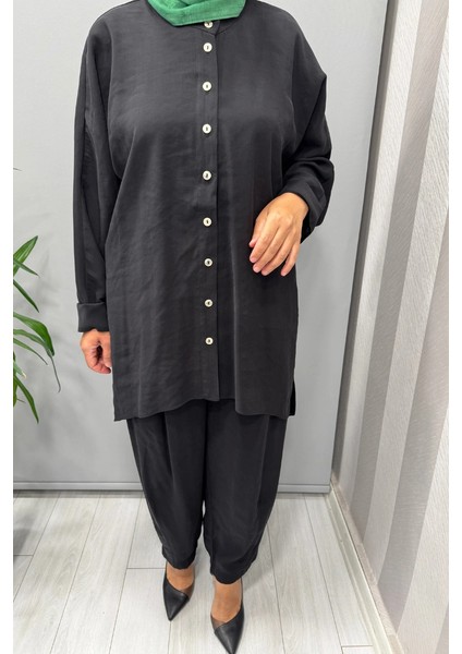 Almarwah Pantolon Tunik Takım Siyah 202873 modelleri