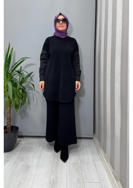 Arka Düğme Detaylı Tunik Siyah 56MK2117