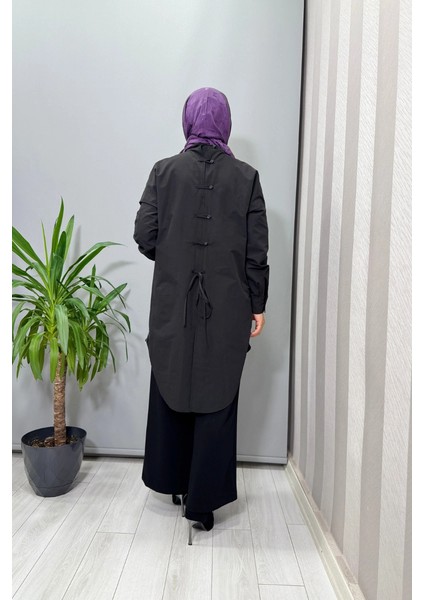 Arka Düğme Detaylı Tunik Siyah 56MK2117 modelleri
