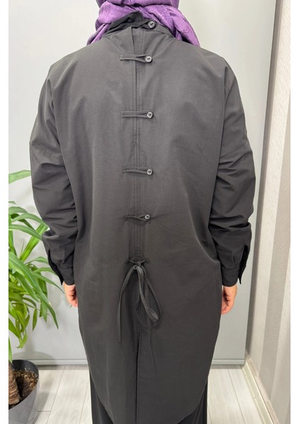 Arka Düğme Detaylı Tunik Siyah 56MK2117 fırsatları