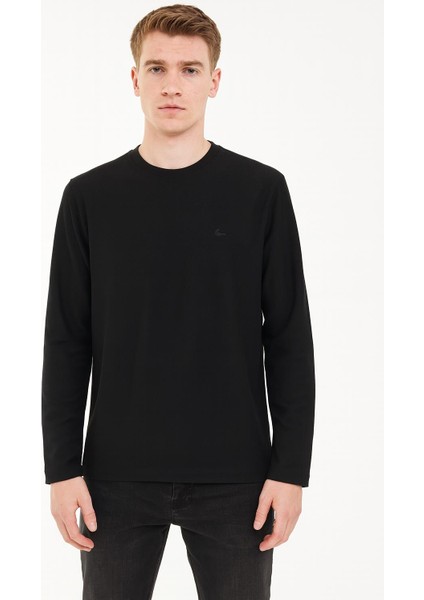 Erkek Oversize Uzun Kol Sıfır Yaka SWEATSHIRT-7144