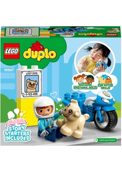 10967 LEGO Duplo - Polis Motosikleti, 5 Parça +2 Yaş modelleri