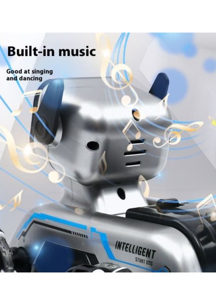 Robot Köpek Uzaktan Kumandalı ve Bilekten Kontrol Edilebilir 2.4 Ghz Full Fonksiyonlu LED Işıklı