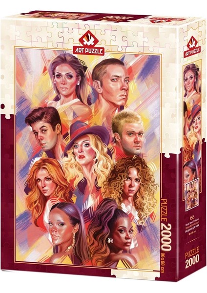 5474 Art Puzzle Dünya Müzik Starları 2000 Parça Puzzle / +15 Yaş