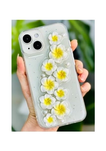Aksesuar Iphone 13-14 ve 15 ile Uyumlu Epoksi Sarı Çiçek Oyuncak Tasarımlı Esnek Silikon Kılıfı modelleri