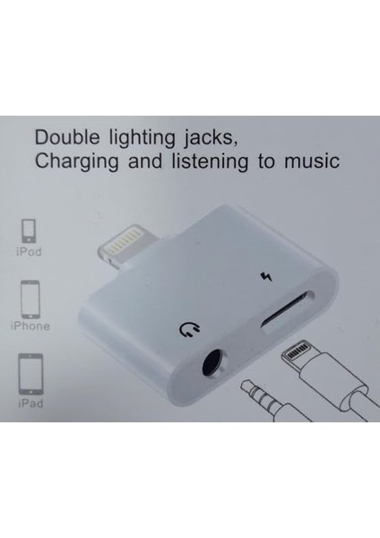 iPhone Için Kulaklık Adaptörü 2si1 Arada Lightning Jak 3,5 mm Kulaklık Bağlantısı Şarj Skartı Dönüştürücü Bir Çıkışı Iki Yaparak Hem Şarj Etmenizi Hem Kulaklık Veya Aux Kullanabilmenizi Sağlar No 178 fiyatları