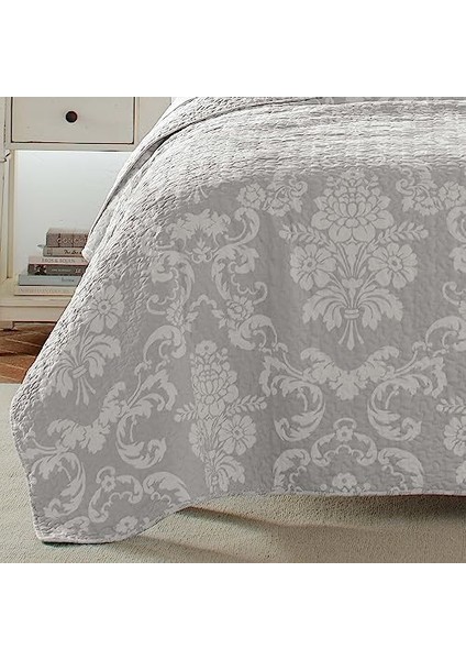 Ashley Yorgan Seti Pamuk Ters Çevrilebilir Yatak Örtüsü Eşleşen Yastık Kılıfları, Hafif Ev Dekoru Tüm Mevsimler Için Ideal, Ikiz, Venedik Grisi modelleri