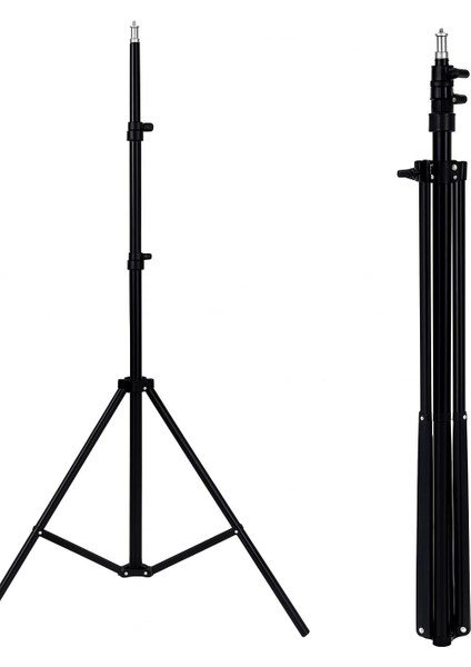 Alüminyum Alaşımlı Işık Standı 2 Metre Ayarlanabilir Yaylı Yastıklı Fotoğraf Tripod Standları Fotoğraf Stüdyosu Flaşları, Halka Işık Standı, Fotoğraf Ekipmanları Flash Standı Ring Light Tripodu