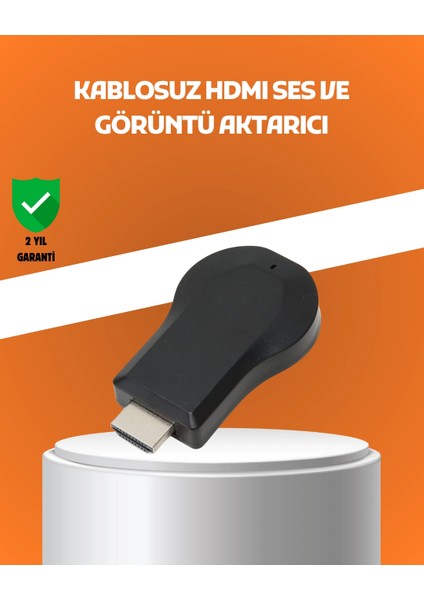 Yazılım Gerektirmeyen Kablosuz Mirroring Adaptörü – 1080P Hd Görüntü Kalitesi