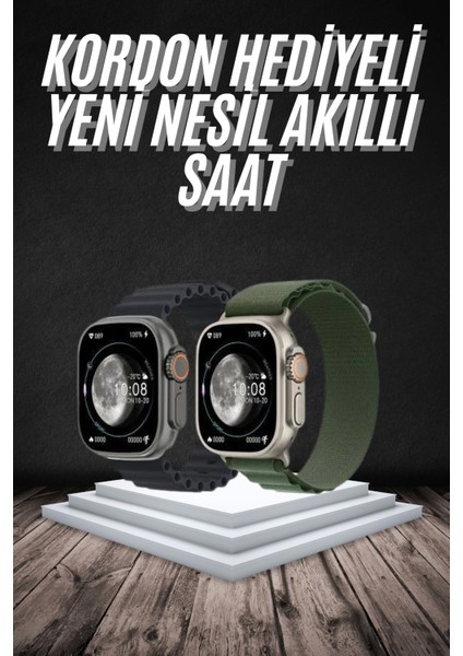 Yeni Nesil Akıllı Kol Saati Nabız Ölçer Gps Uyumlu 49 mm Kasa