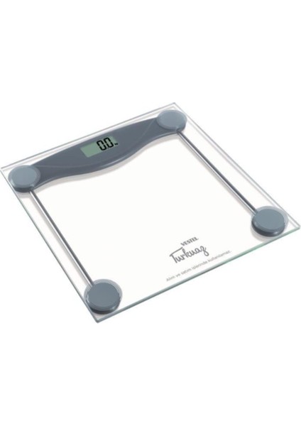 Turkuaz Cam Dijital Tartı, Şık ve Güvenilir Elektronik Kişisel Bakım Aleti
