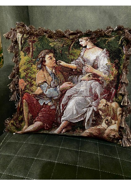 Jakarlı Goblen Dokuma Püsküllü Dekoratif Akırlent Kılıfı fiyatları