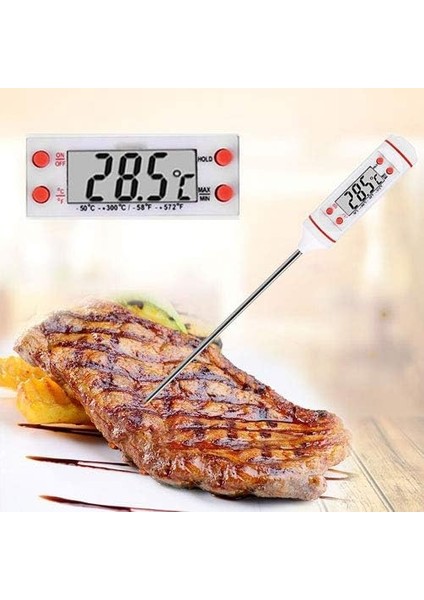 Et Süt Termometresi Sıvı Derecesi Saplamalı Isı Ölçer Beyaz fiyatları