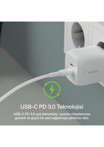 45 W Usb-C Şarj Cihazı, 2 Bağlantı Noktalı, Power Delivery 3.0 ve Gan Teknolojisi ile iPhone 14/14 Plus, 13, Pro, Pro Max, Mini, iPad Pro 12.9, 11, Macbook, Galaxy S22, Tab Vb. Için Hızlı Şarj modelleri