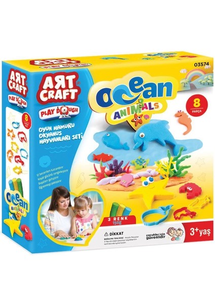 03574 Dede, Okyanus Hayvanları Seti Oyun Hamuru 150 gr / +3 Yaş