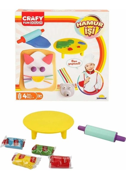 Crafy Hamur Işi Oyun Hamuru Seti 200 G 6 Parça fırsatları