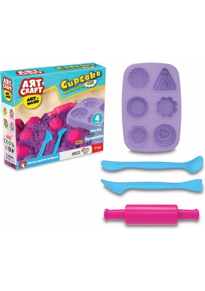 03624 Dede, Artsand Kap Kek - Cupcake Kum Seti / +3 Yaş