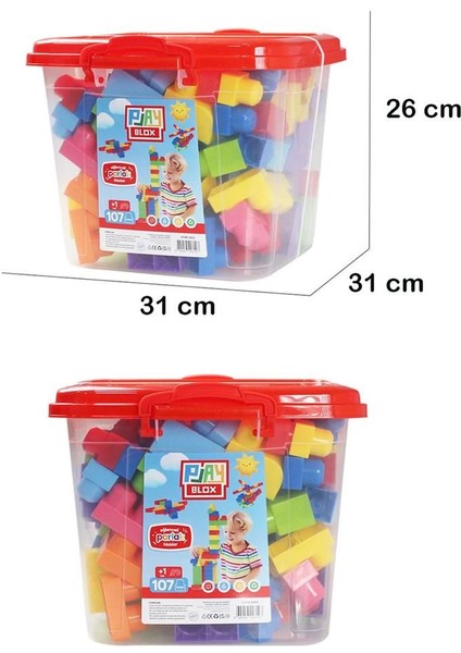 Play Blox Yapı Oyuncakları 107 Parça Kovalı Parlak Renkler Mega Blok Seti 3103 fiyatları