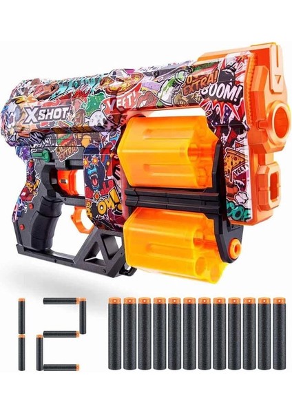 X-Shot Skins Dread 12 Mermili Sünger Dart Atan Silah 31 cm