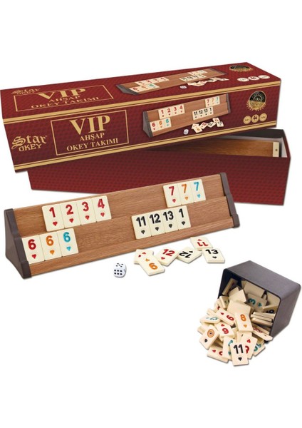 Vip Ahșap Okey Takımı