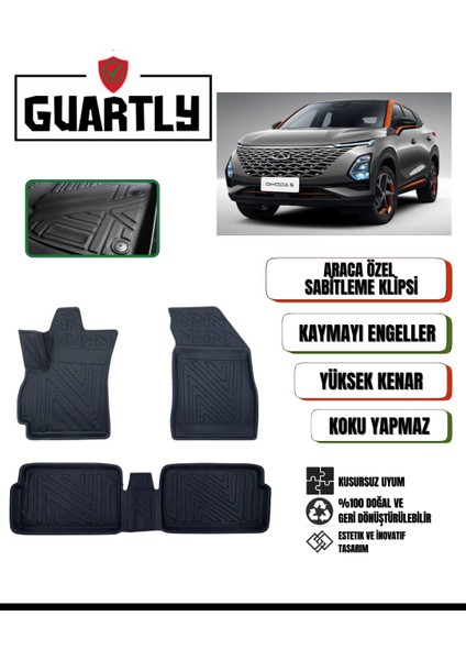 Chery Omoda 5 2022 ve Sonrası Araca Özel Premium 4d Havuzlu Paspas Takımı