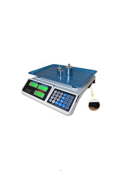 Beyaz Dijital Tartı 40 kg Taşıma Kapasitesi, Elektronik Ölçüm Cihazı, Dayanıklı ve Kullanışlı