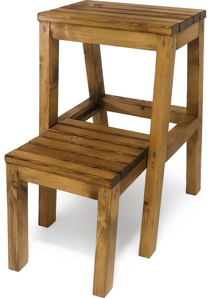 Açılır Kapanır Basamaklı Ahşap Tabure