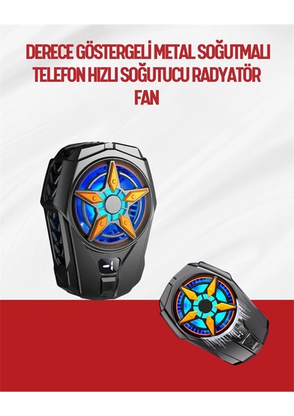 Oyunlar Için Telefon Soğutucu – 65-85 mm Uyumlu, Dijital Ekranlı