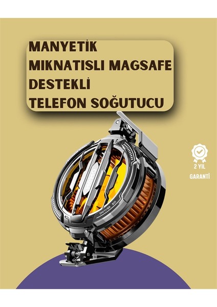 Mobil Oyunlar Için Serinletici Telefon Fanı | Sessiz Çalışma | Geniş Kıskaçlı Tasarım