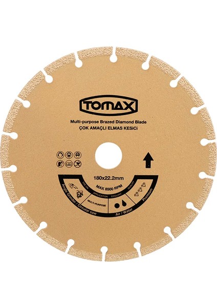 Tomax Çok Amaçlı Elmas Kesici Disk - 115X22