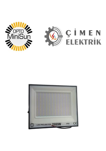 Opto Minisun M38200 200W LED Projektör 6400K Beyaz Işık