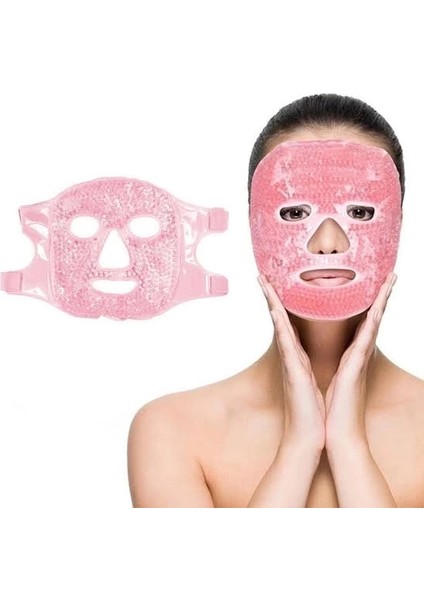 Jel Buz Paketi Yüz Maskesi Baş Ağrısı Yastık Kozmetik Maske + Çift Taraflı Cilt Fırçası indirimleri
