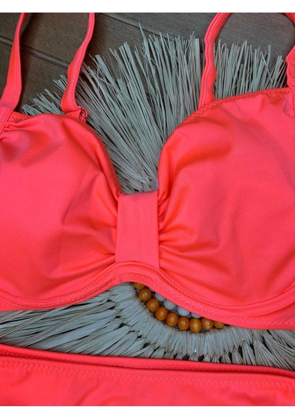 Kadın Siyah Likralı Esnek Şık Rahat Büyük Beden Telli Balenli Toparlayıcı Yüksek Bel Bikini Takım fiyatları