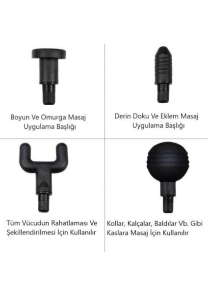 Darbeli Titreşimli Tabanca Masaj Aleti Kas Rahatlatıcı 4 Başlıklı Şarjlı Göbek Eritme Cihazı Zayıflama ve Selülit Giderme indirimleri