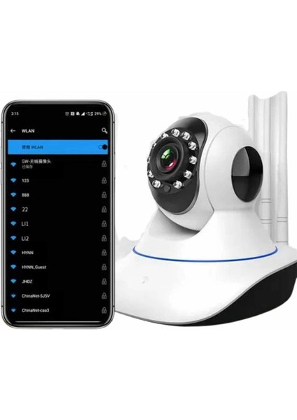Akıllı Gece Görüşlü Sensörlü Wifi Kamera Telefondan Takip Edilebilir modelleri