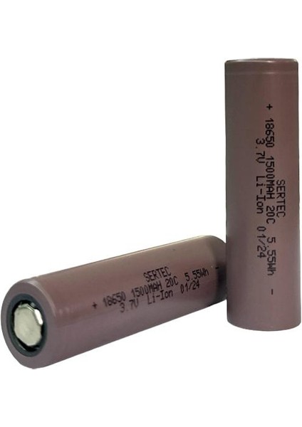 18650 3.7V 1500 Mah 20C Li-Ion Şarjlı Pil