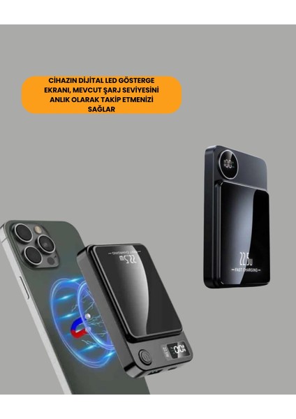 5000MAH / 10000MAH Kapasiteli Manyetik Usb-C ve Kablosuz Powerbank fiyatları