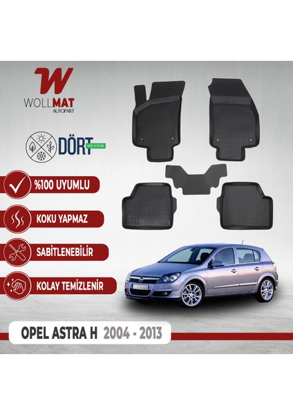 Opel Astra H Paspas 2004 2013 Arası 3D Havuzlu Paspas