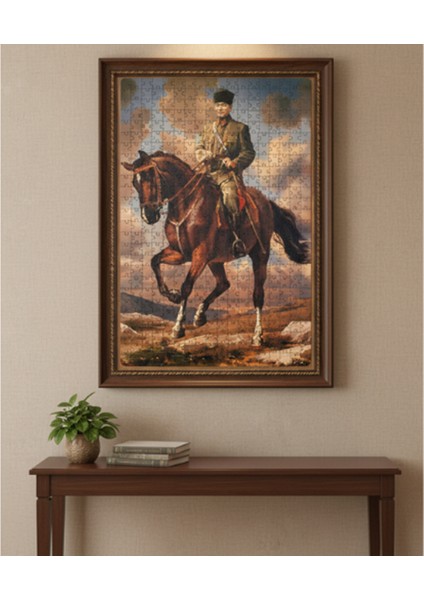 Gazi Mustafa Kemal Atatürk ve Atı Sakarya 500 Parça Ahşap (Mdf) Puzzle Yapboz fiyatları