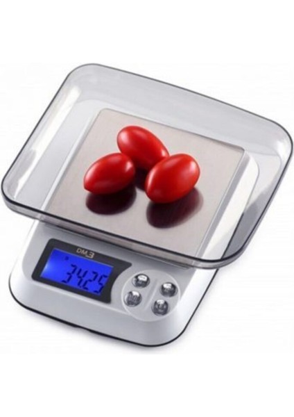 Mini Hassas Terazi 0,1 G, 3000 Gr, Elektronik, Gri, Plastik, Ithalatçı Garantili