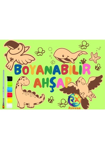 Ahşap Boyama Oyuncak Aktivite Yaz Okulu Kreş Kurs Anaokulu Etkinlik Sanat Seti 12LI