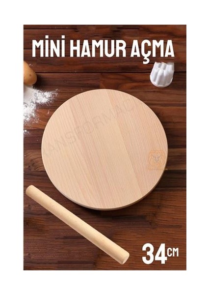 Bx 34 cm Merdaneli Hamur Açma Masası