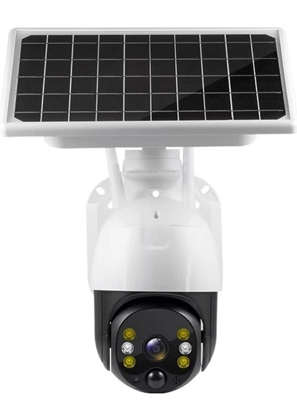Wifi Uygulamalı Gece Görüşlü Solar Güneş Enerjili Kamera Akıllı Dış Mekan Güvenlik Kamerası