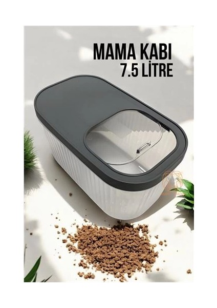 Bx Kedi ve Köpek Mama Saklama Kabı Sürgülü Kapaklı 7.5 Litre