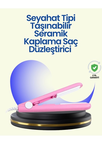 Hafif ve Taşınabilir Seramik Kısa Saç Maşası – Seyahate Uygun Ergonomik ve Güvenli Tasarım