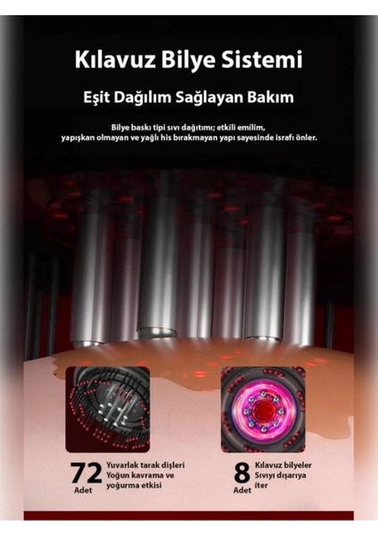 Şarjlı ve Titreşimli Saç Masaj Tarağı Bakım Yağı Hazneli Fırça