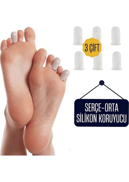 Bx 6 Adet Serçe Parmak Için Silikon Koruyucu