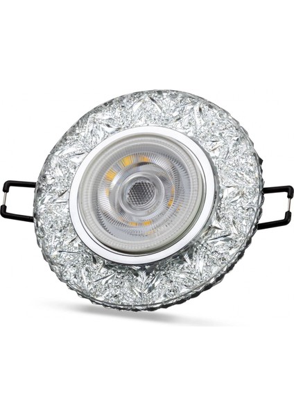 Noas YL65 1677 Hektor LED Çerçeveli 4000K Kristal Cam Spot Kasa - Priz ve Anahtar Için Uyumlu Çerçeve