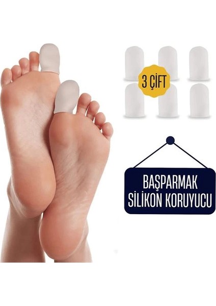 Bx 6 Adet Baş Parmak Için Silikon Koruyucu
